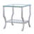 Chrome Glass Square Top End Table