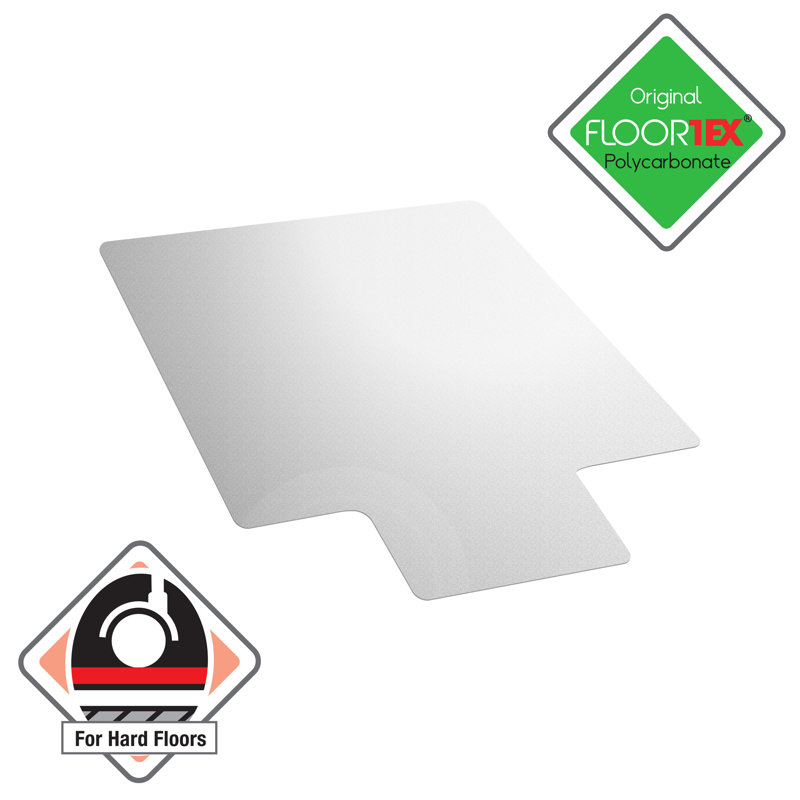 Ultimat® Polycarbonate Lipped Chair Mat for Hard Floor - 35" x 47", 47" x 35"