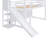 Catina Wood House Loft Bed with Slide, Storage Shelves & Light-2131272354