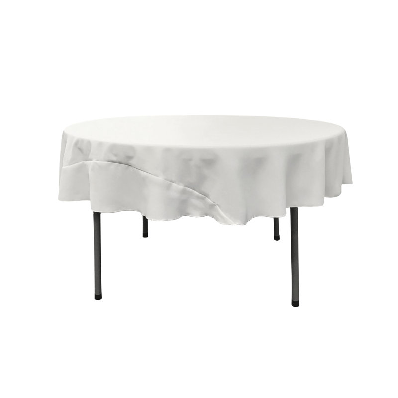 Nappe ronde de couleur unie Fisher, Blanc, Rond 72 po