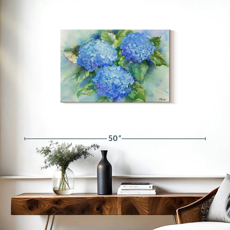 Harnek Sky Blue Hydrangeas, 20" H x 30" W