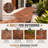 10-Piece Acacia Wood Interlocking Deck Tile Kit, 12 x 12 Inch Checker Pattern, Brown
