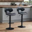 Misk 2-Piece 360-Swivel Adjustable Height Stool With Back & Footrest Kitchen Living Room Furniture-500314062