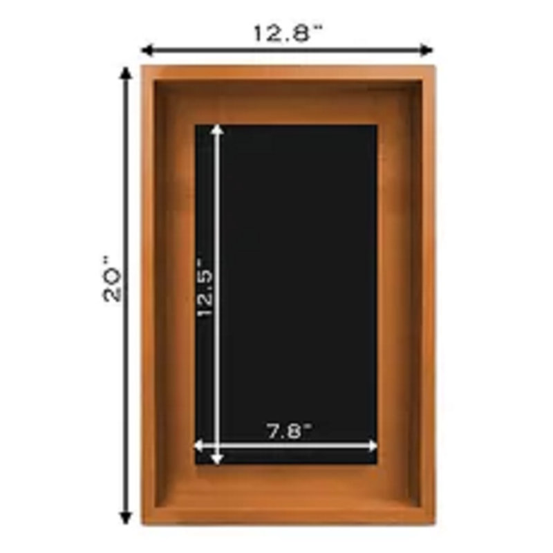Prit Solid Wood Floater Picture Frame, Antique Brownwash