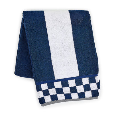 Sterling Check Plum Stripe Bath Towel