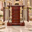 Armoire à bijoux de table traditionnelle avec 5 tiroirs et double face