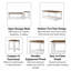 Ensemble de 3 tables basses et tables de bout avec pieds en angle bruns-1754735859