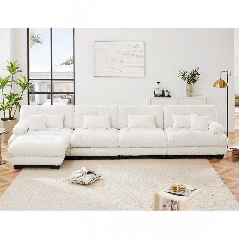 Canapé Free Combination, Chenille blanche