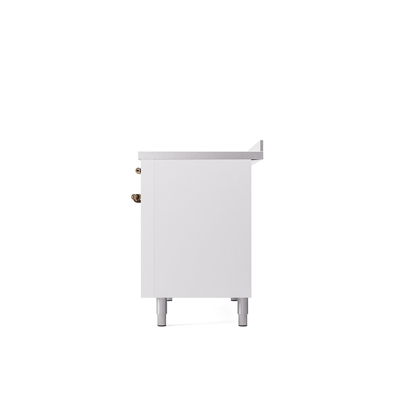 ILVE Nostalgie II 48 in Induction Range, White/Bronze