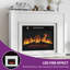 Balconera 100cm W White Electric Fireplace