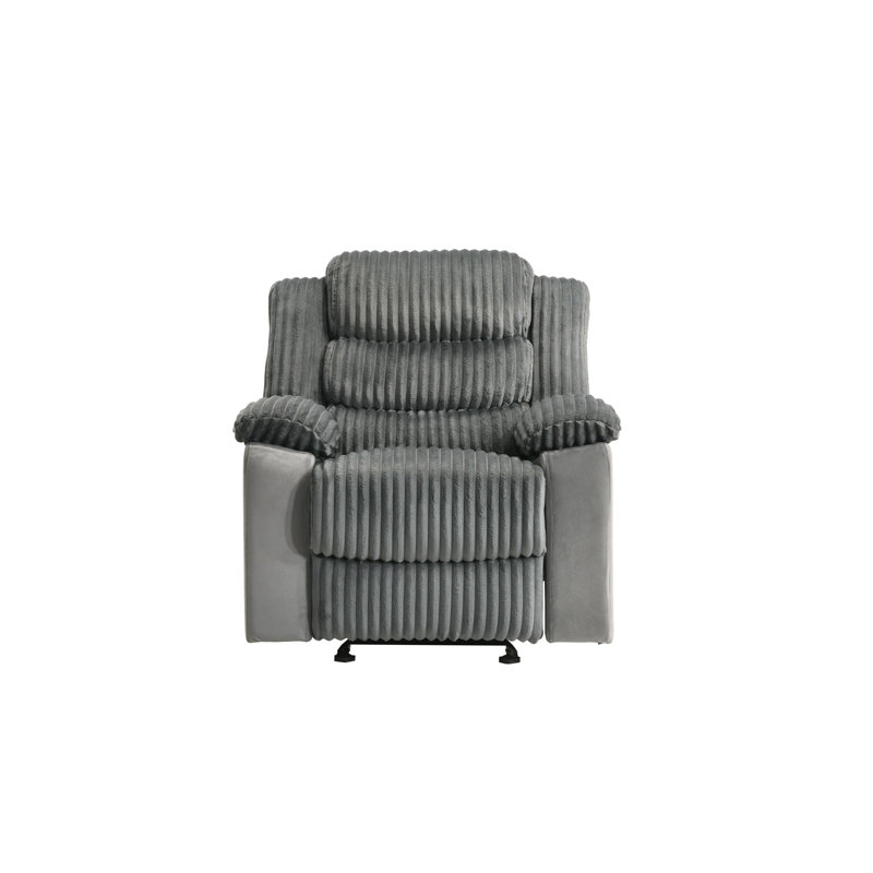 Fauteuil inclinable oscillant en velours côtelé Lesley
