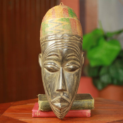 Décoration murale masque africain sculpté à la main Mossi Tribe
