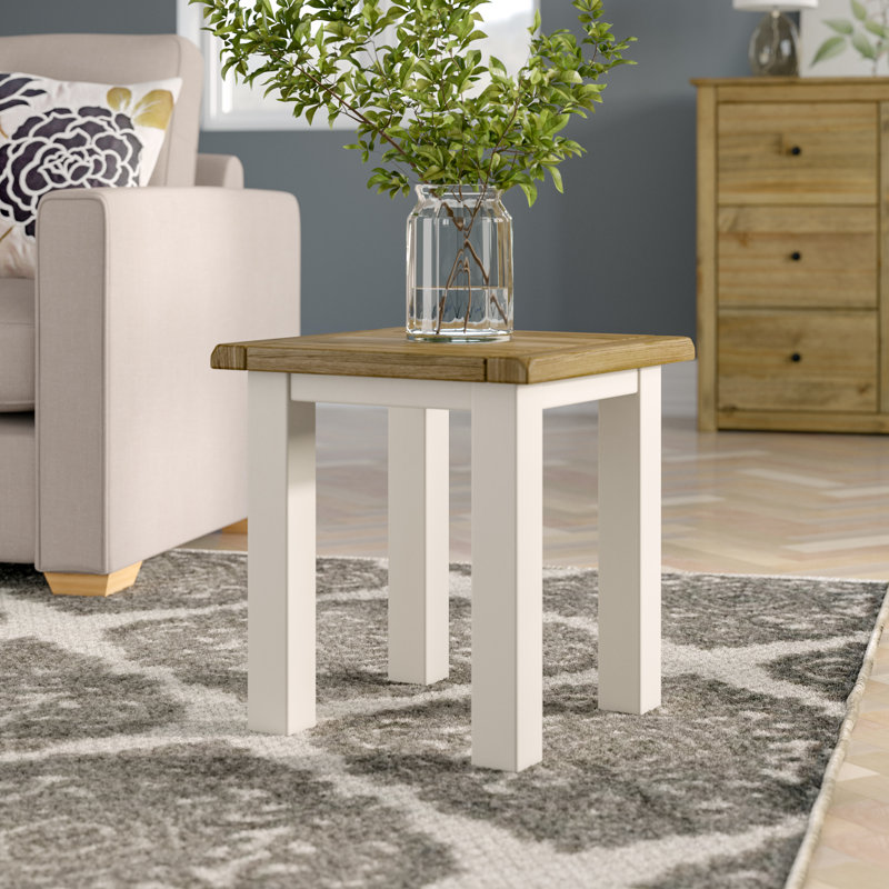 Pompey End Table, Waxed Oak