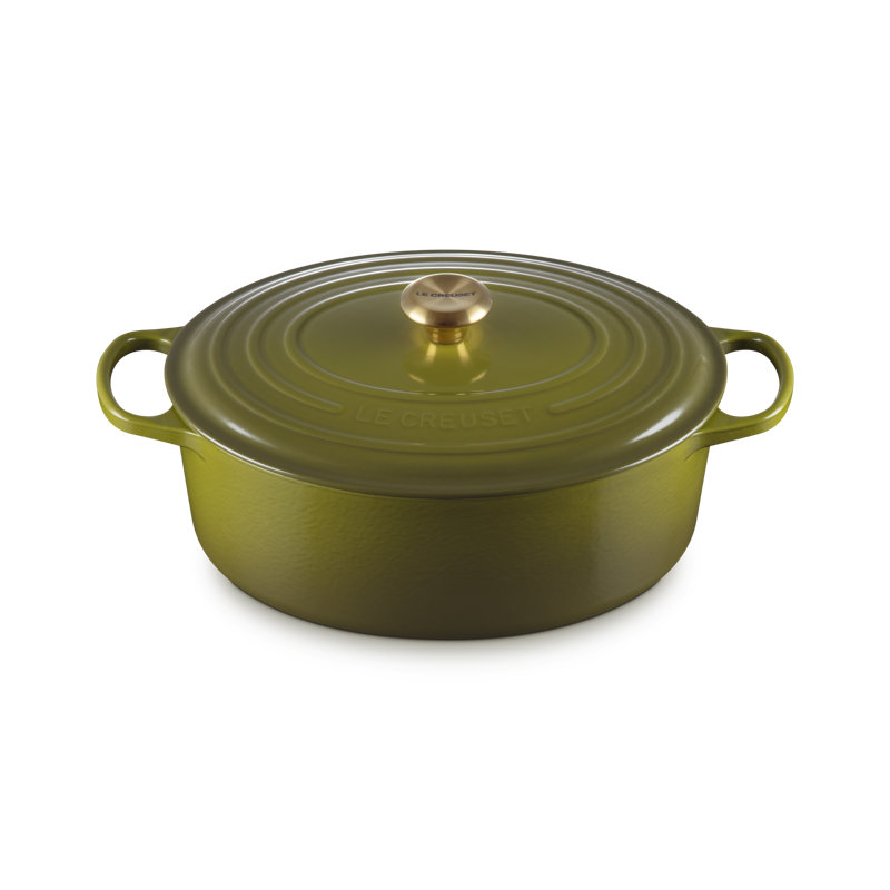 Le Creuset Signature Cast Iron Oval Oven 8 Qt, Olive