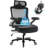 Big and Tall Executive Office Chair, 700 lbs Heavy Duty Mesh Desk Chair with Dynamic Lumbar Support, Adjustable Headrest, 3D Flip-Up Armrests, Thick Leather Seat, Swivel Rolling High Back Computer Chair for Home Office-495781961