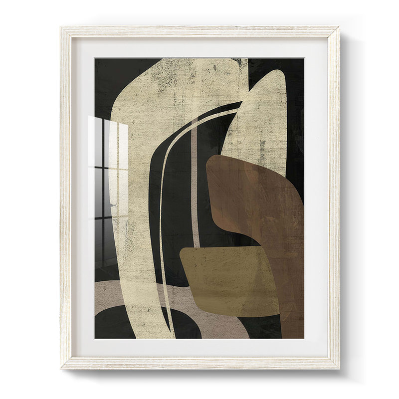 Retro Form Collage I -Framed Print, 25.5" H x 17.5" W, White