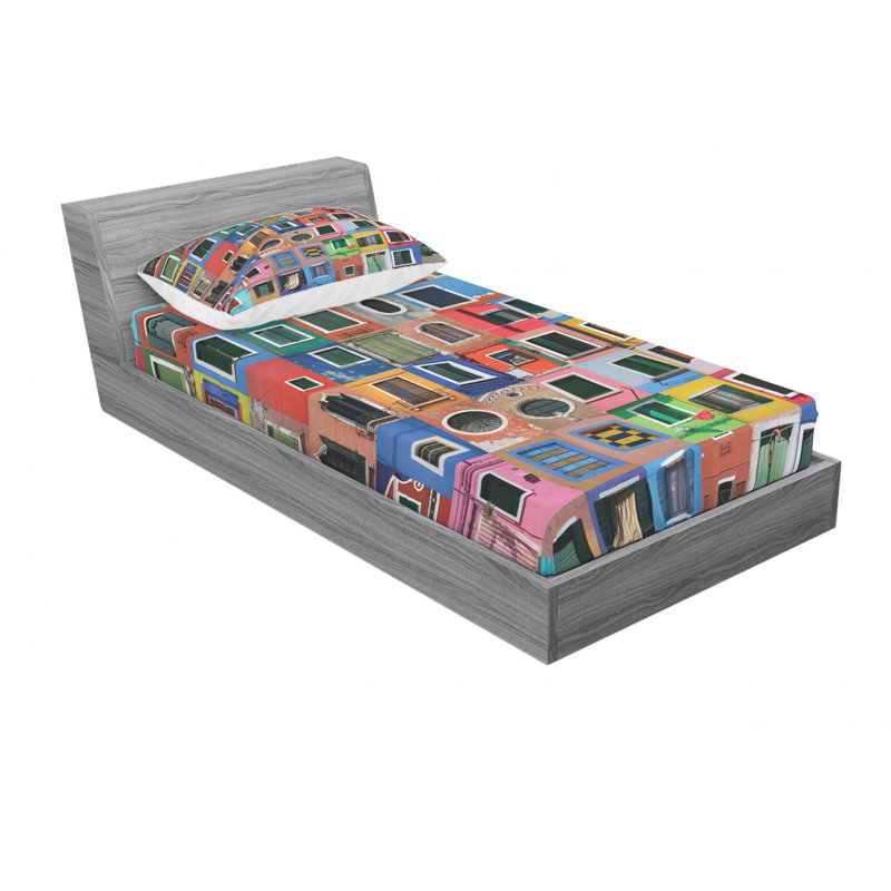Microfiber Sheet Set, Twin Sheet Set with Fitted Sheet