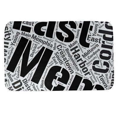 Memphis Tennessee Districts Rectangle Memory Foam Non-Slip Bath Rug -  East Urban Home, 8A440E01C01C49C8A2C78F1209F0886B