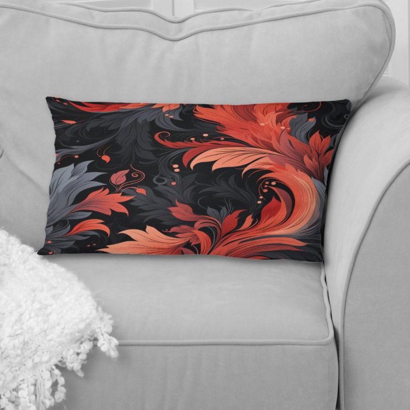 Ember Twilight Moody Patterns I - coussin à imprimé floral