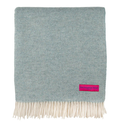 Shetland Lambswool Hand Woven Throw Blanket