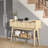 Fluted Console Table With 3 Drawers And Open Storage Shelf, Console Sofa Table For Living Room-1941142485