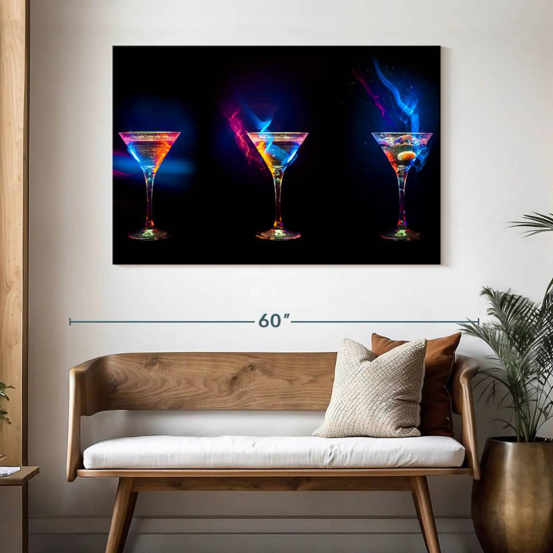 Yarlin flamboyant cocktails, H 32 po x l 48 po