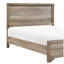 Ensemble de chambre à coucher de style rustique pour grand lit - Structure au fini naturel et structure de lit