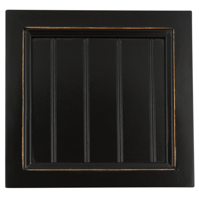 South Perth Solid Wood Kitchen Island, Black, Wood