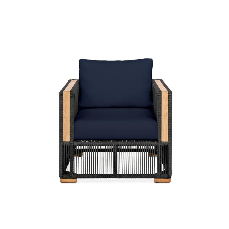 Fauteuil club Campo - indigo, Bleu, Noir
