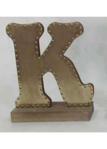 Jarod Text & Numbers Letter Block, K