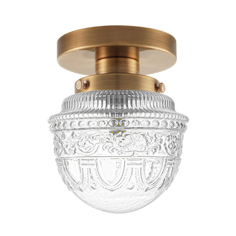 Brass Semi Flush Mount Ceiling Light