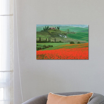 Europe, Italy, Tuscany. The Belvedere Villa Landmark And Farmland. by Jaynes Gallery - Wrapped Canvas Gallery-Wrapped Canvas Giclée