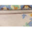Tapis beige / bleu noué à la main de conception unique 5 pi x 7 pi 9 po New Age