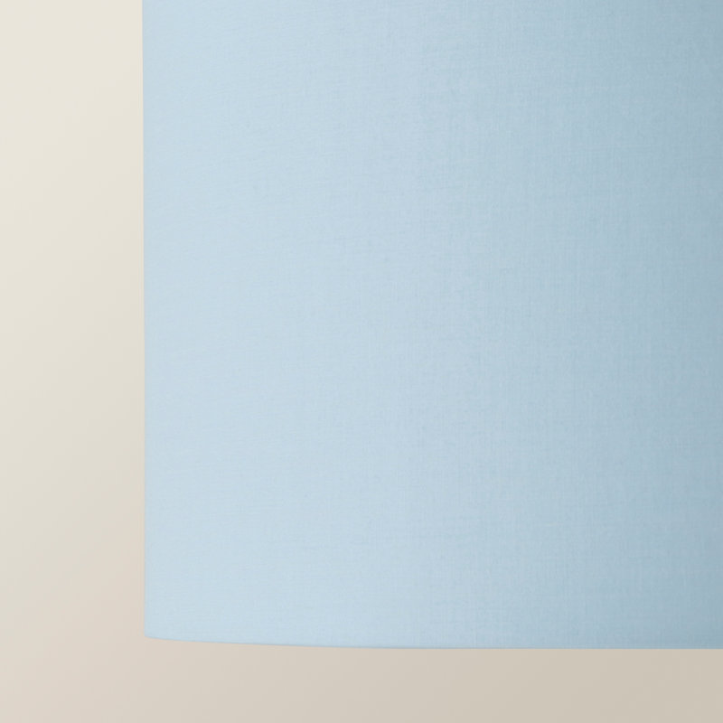 Blended Fabric Drum Lamp Shade ( Slip-On ), Blue, 15cm H x 25cm W x 25cm D