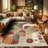 Ambesonne Modern Boho High Density Long Fiber Poly Threads Decorative Area Rug Carpet-97177382