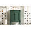 Meuble-lavabo 24 po avec décor élégant - Quincaillerie d'évier moderne-776395852