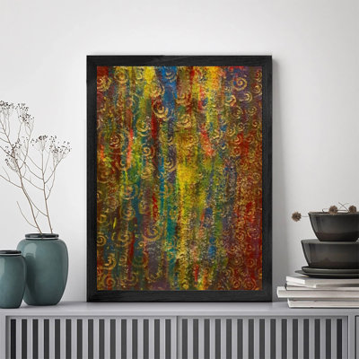 Art mural encadré minimaliste avec cadre en bois massif, impression sur fond coloré pour le salon, la chambre à coucher, le bureau à domicile, prêt à être accroché