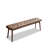 (Khaki)Natural Oak Wood For Dining Bench Table Bench For Living Room With Leather Cushion-853504164