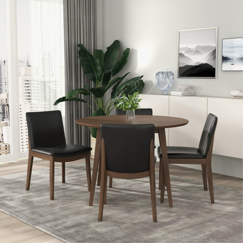 Iades rond, H 29,5 po x L 46 po x l 46 po, Noyer brun, Noyer brun