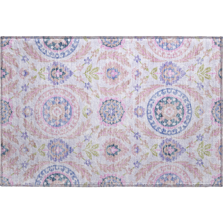 Premium Machine Washable Prisco Blush Rug