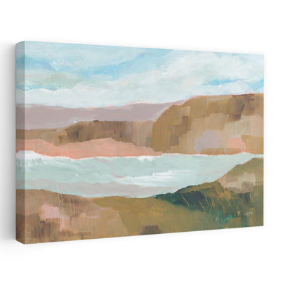 Argile et Ciel I Paysage abstrait contemporain de plage - Impression d'art mural