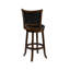 Tabouret de comptoir pivotant rembourré Catt avec structure en bois massif-2075987660