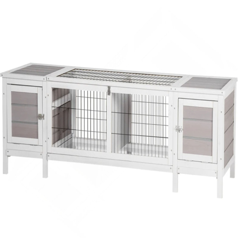 Niche pour animaux avec plateau coulissant et planche divisée pour l'intérieur