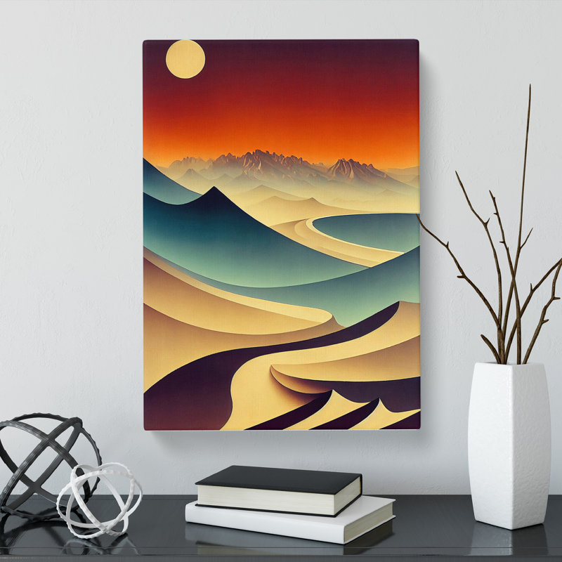 Desert Nouveau - Wrapped Canvas, 50cm H x 35cm W x 3cm D