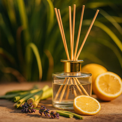 Nicola Spring Glass Reed Diffuser - 200ml - Lemongrass
