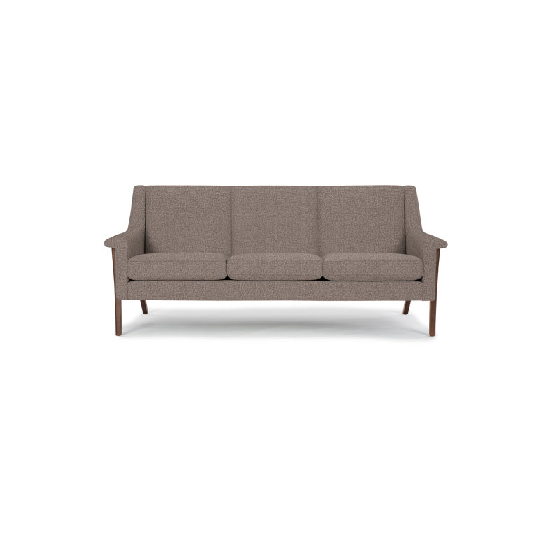 Arlo Sofa, Walnut, Smoke Polyester