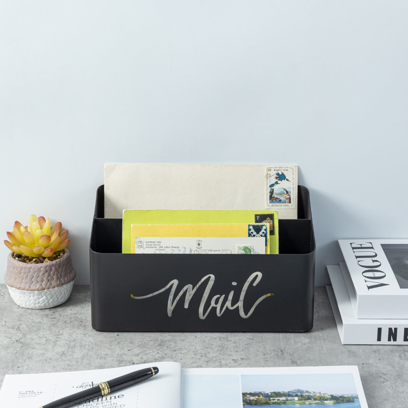 Organisateur de bureau à 2 fentes en métal