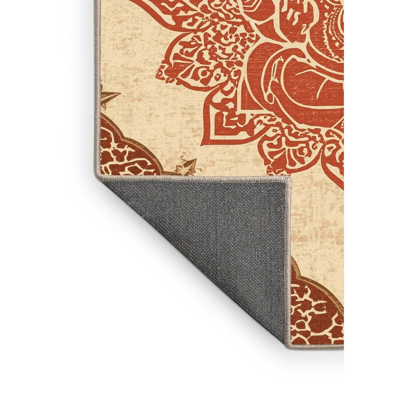 Soft Plush Pitkin Global Inspired Moroccan Area Rug in Beige – Beige Binding, 7x10