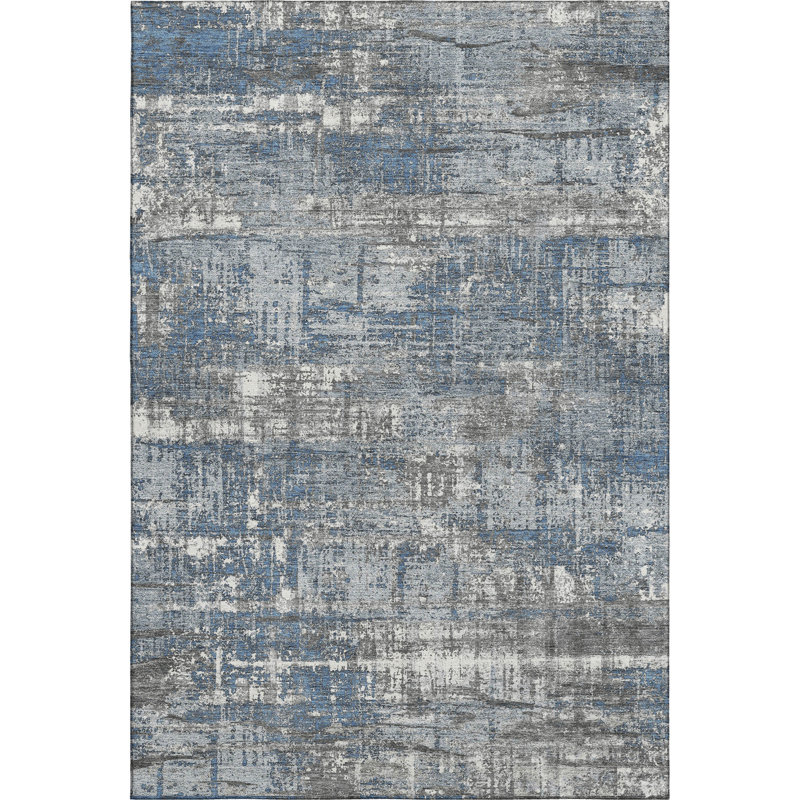 Tapis géométrique de qualité supérieure lavable à la machine Mouton, Rectangle 10 pi x 14 pi