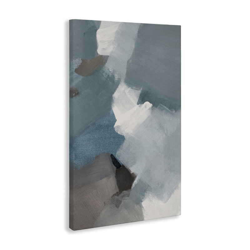 Toile abstraite gris orageux, design par Lanie Loreth, H 24 po x l 16 po